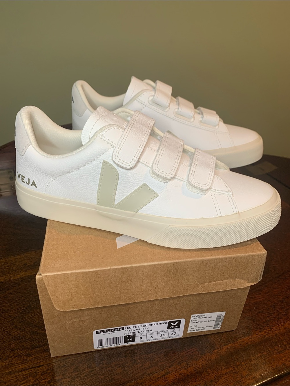 Women’s Veja Recife White Leather Sneakers